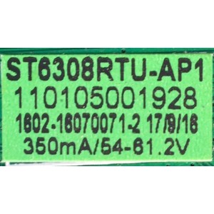MAIN FUENTE PARA TV ELEMENT / NUMERO DE PARTE 34016879 / ST6308RTU-AP1 / 34016585SS68008989 / 138803 / 110105001928 / 40E7930DAF0E / 20160921_172150 / PANEL LS0320AN10 / 72003626  / MODELO ELST3216H	